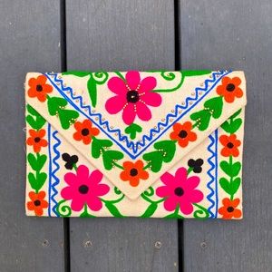 Lovestitch Floral Embroidered Clutch/Purse